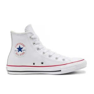 Кеды Converse белые высокие кожаные