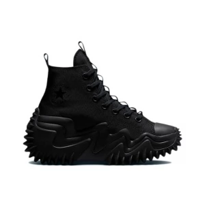 Кеды Run Star Motion Total Black черные высокие на платформе