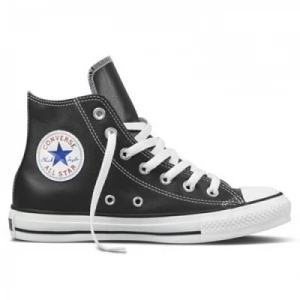 Кеды Converse кожаные черно-белые высокие